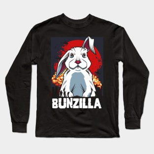 Bunny - Bunzilla Funny Japanese Movie Monster Rabbit Long Sleeve T-Shirt